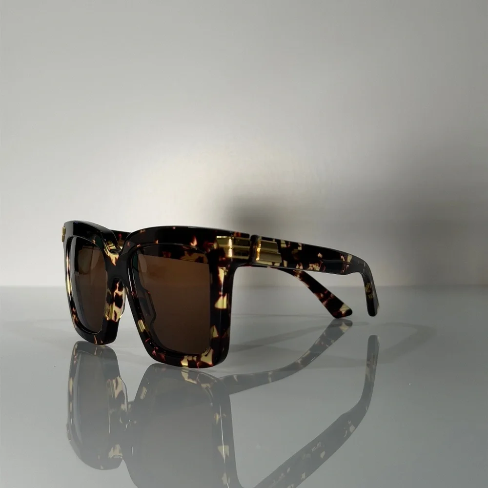 Bottega Veneta Light Ribbon Square Sunglasses – Havana - Picture 3 of 14